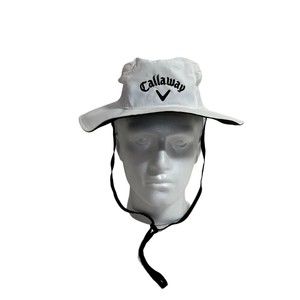 Embroidered Callaway Golf Bucket Hat White S-M